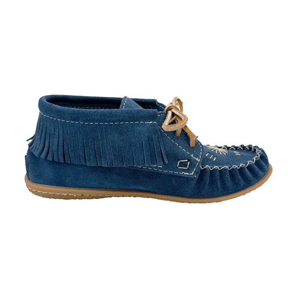 Women's Earthing Suede Fringed Ankle Moccasin Boots