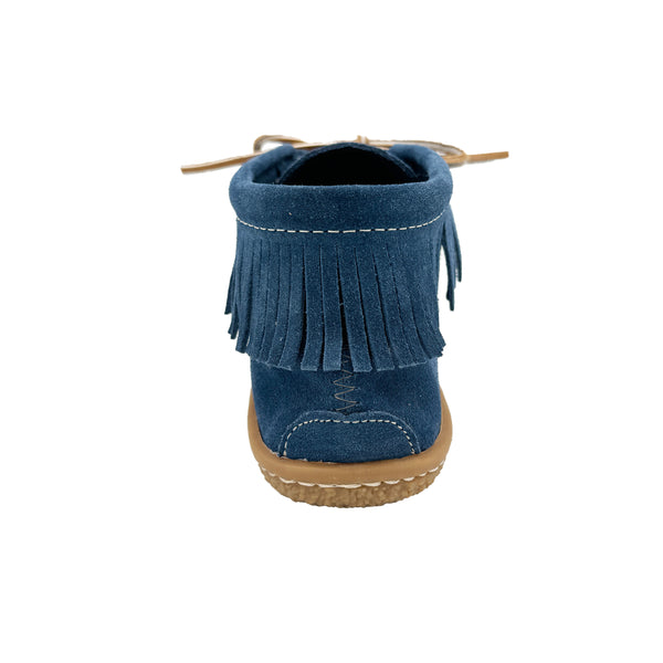 Women's Earthing Suede Fringed Ankle Moccasin Boots