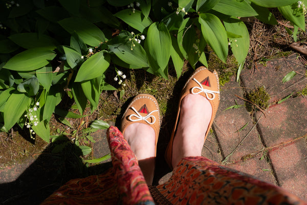 Women's Copper Rivet Butterfly Flats